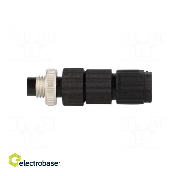 Connector: M8 | male | PIN: 4 | straight | for cable | plug | E | 4A | IP67 image 3
