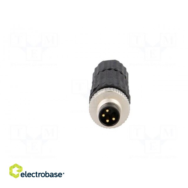 Connector: M8 | male | PIN: 4 | straight | for cable | plug | E | 4A | IP67 image 9