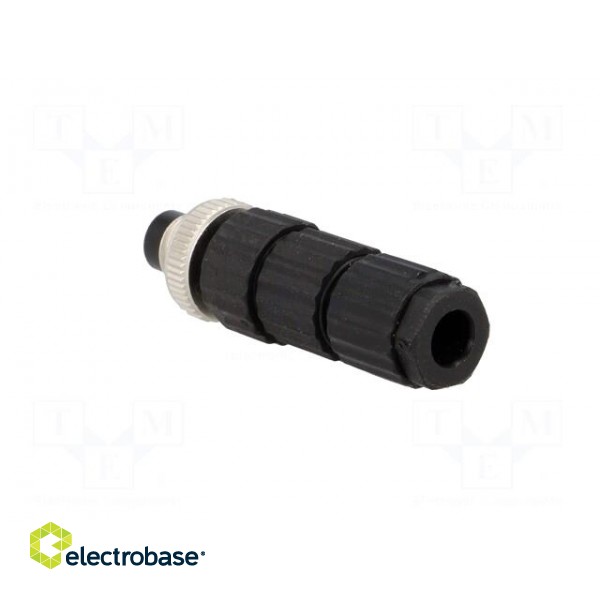 Connector: M8 | male | PIN: 4 | straight | for cable | plug | E | 4A | IP67 image 4