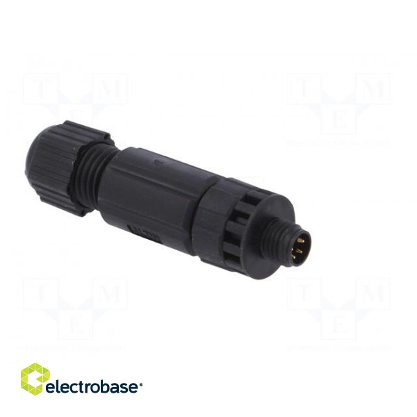 Connector: M8 | male | PIN: 4 | straight | for cable | plug | IP67 image 8