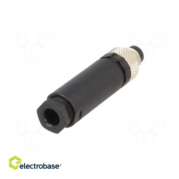Connector: M8 | male | PIN: 4 | straight | for cable | plug | IP67 | 30V image 6
