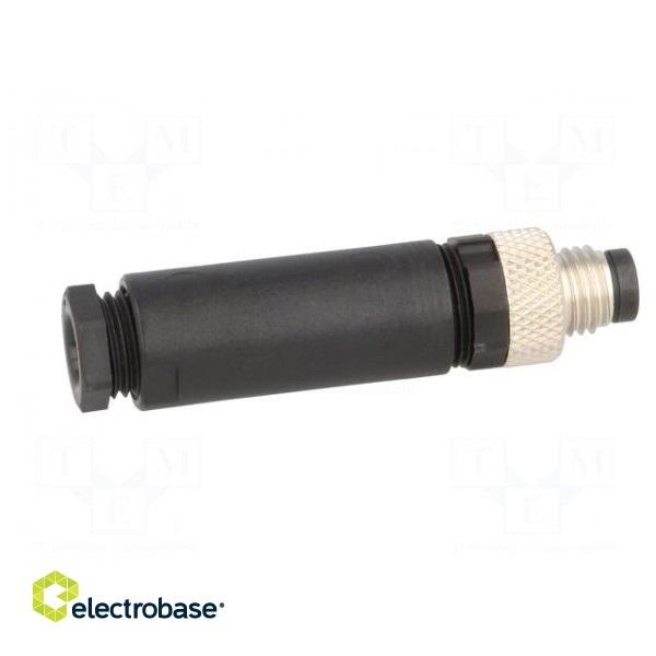 Connector: M8 | male | PIN: 4 | straight | for cable | plug | IP67 | 30V paveikslėlis 7