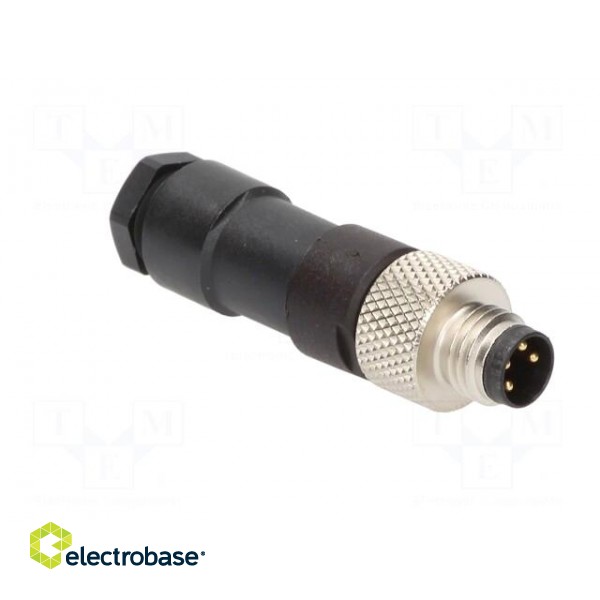 Connector: M8 | male | PIN: 4 | straight | for cable | plug | Nano-Change paveikslėlis 8