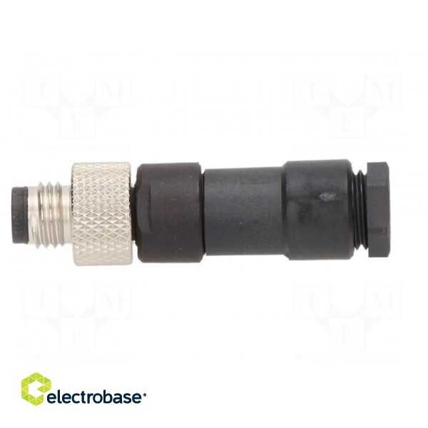 Connector: M8 | male | PIN: 4 | straight | for cable | plug | Nano-Change paveikslėlis 3