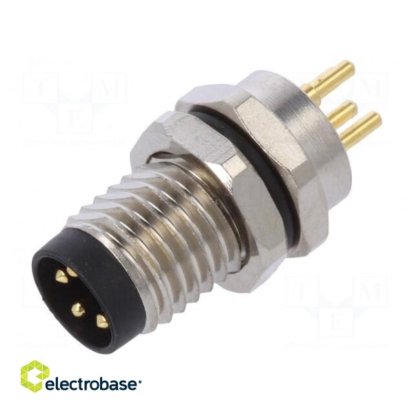 Connector: M8 | male | PIN: 4 | straight | for panel mounting | socket фото 1