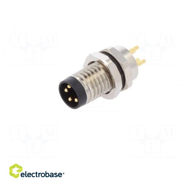Connector: M8 | male | PIN: 4 | straight | for panel mounting | socket фото 2