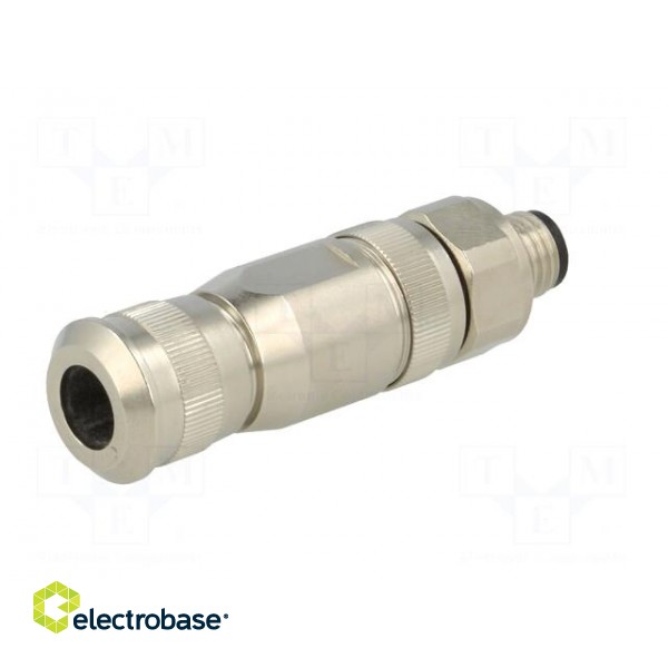 Connector: M8 | male | PIN: 4 | straight | shielded | for cable | plug paveikslėlis 6