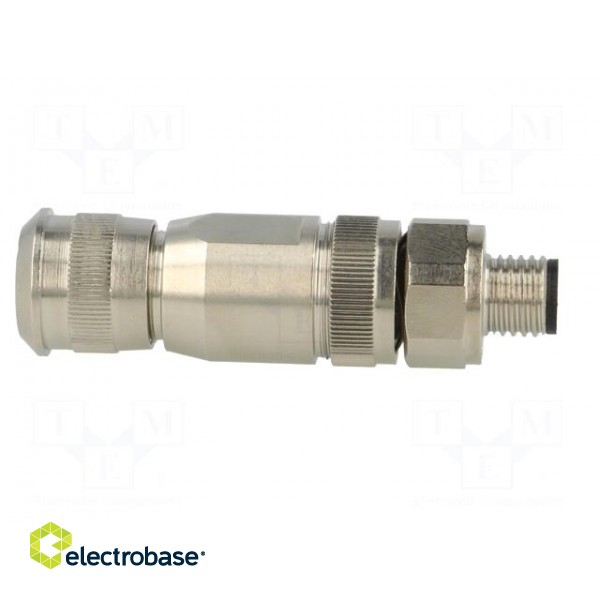 Connector: M8 | male | PIN: 4 | straight | shielded | for cable | plug paveikslėlis 7