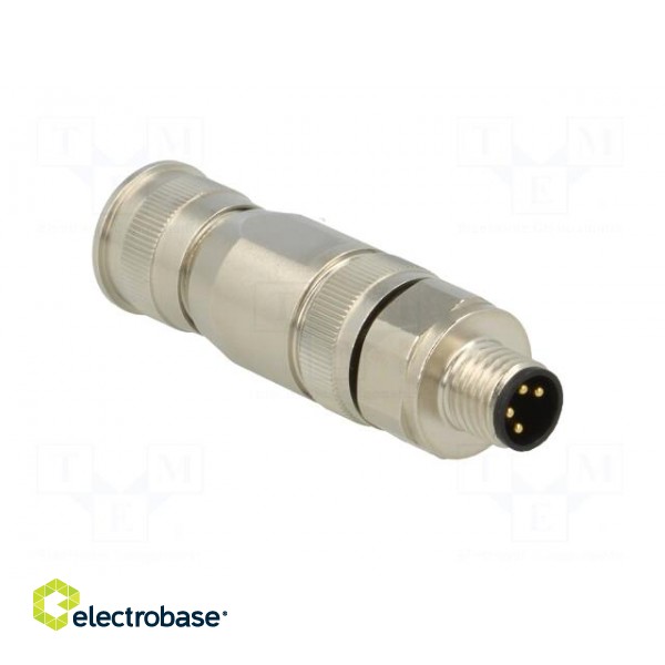 Connector: M8 | male | PIN: 4 | straight | shielded | for cable | plug paveikslėlis 8