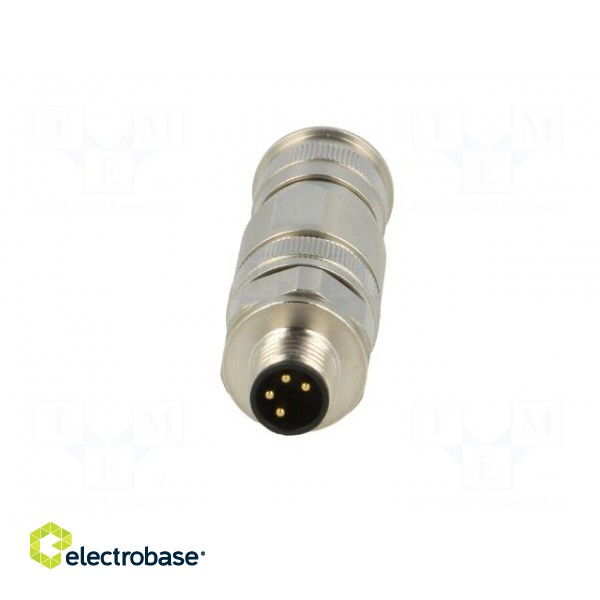 Connector: M8 | male | PIN: 4 | straight | shielded | for cable | plug paveikslėlis 9