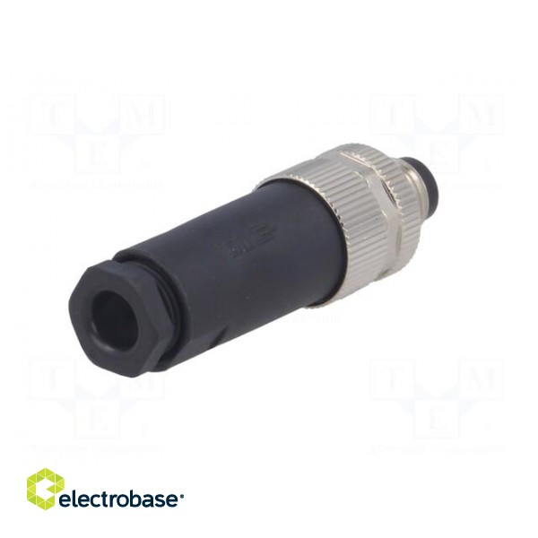 Connector: M8 | male | PIN: 4 | straight | unshielded | for cable | plug image 6