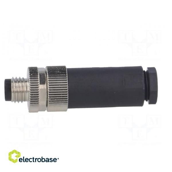 Connector: M8 | male | PIN: 4 | straight | unshielded | for cable | plug image 3