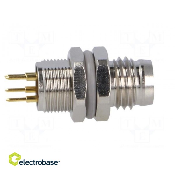 Connector: M8 | male | PIN: 4 | for panel mounting,rear side nut paveikslėlis 6