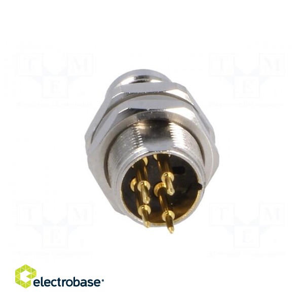 Connector: M8 | male | PIN: 4 | for panel mounting,rear side nut paveikslėlis 5