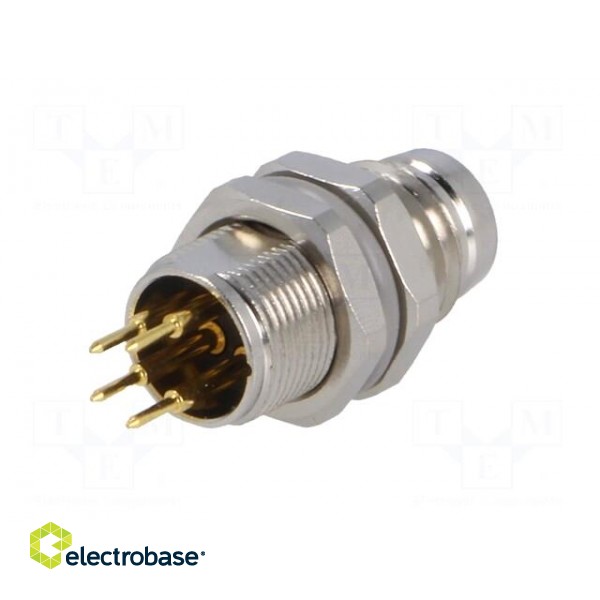 Connector: M8 | male | PIN: 4 | for panel mounting,rear side nut paveikslėlis 2