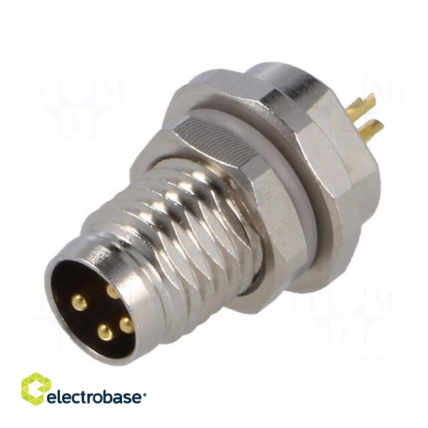 Connector: M8 | male | PIN: 4 | unshielded | socket | IP67 | 30V | 2.5÷4.5mm image 1