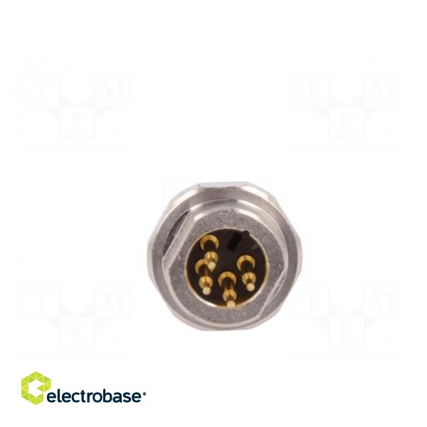 Connector: M8 | male | PIN: 4 | for panel mounting,front side nut фото 5