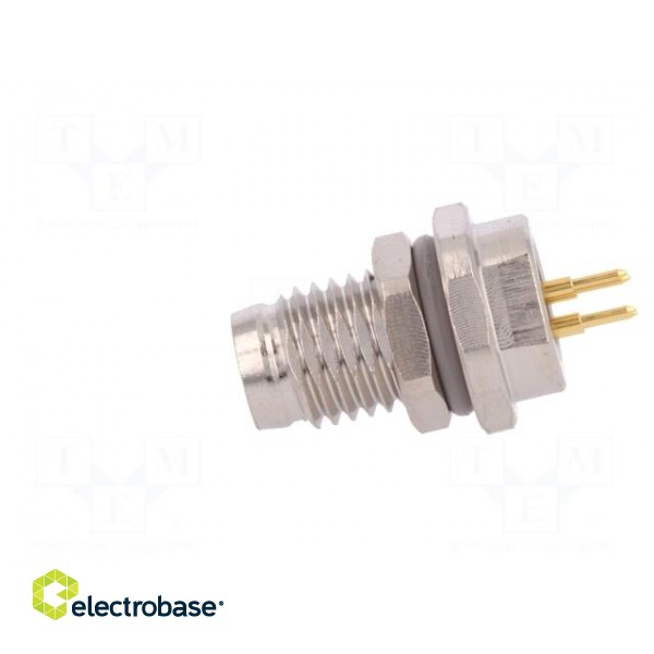 Connector: M8 | male | PIN: 4 | for panel mounting,front side nut фото 3