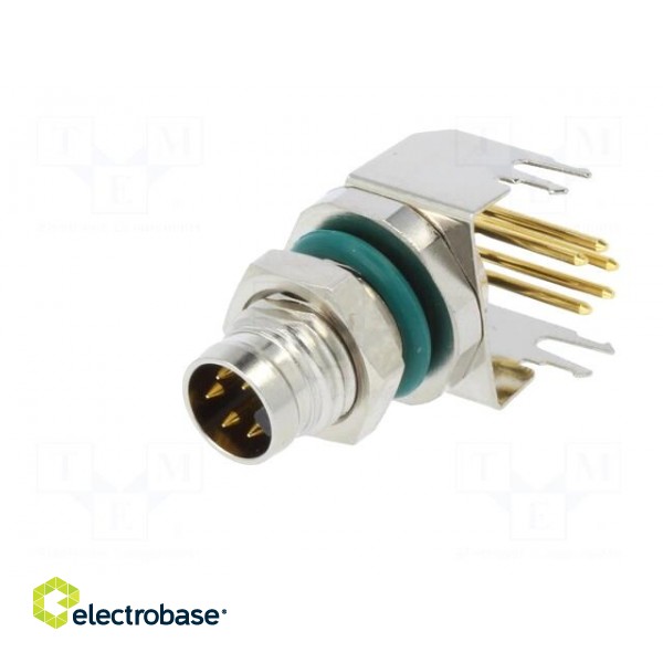 Connector: M8 | male | PIN: 5 | angled 90° | on PCBs | socket | 1.5A | IP68 image 2