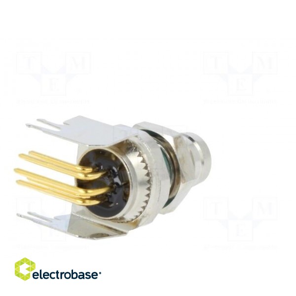 Connector: M8 | male | PIN: 5 | angled 90° | on PCBs | socket | 1.5A | IP68 image 6