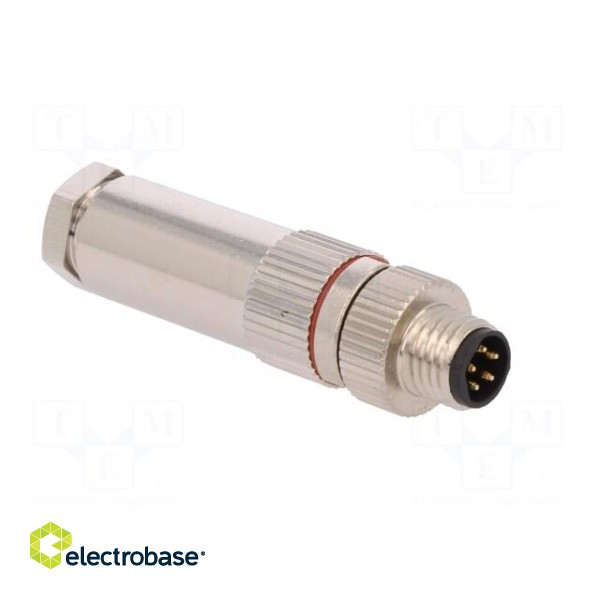Connector: M8 | male | PIN: 5 | for cable | plug | 1.5A | IP67 | 30V paveikslėlis 8