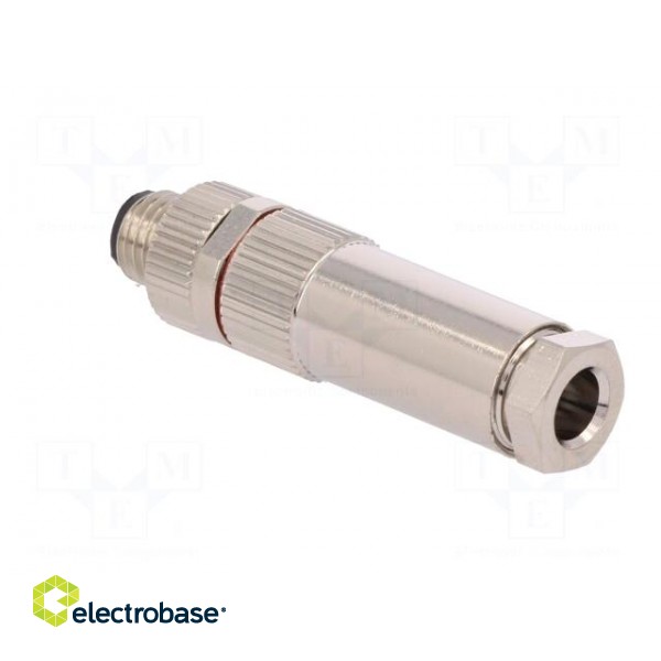 Connector: M8 | male | PIN: 5 | for cable | plug | 1.5A | IP67 | 30V paveikslėlis 4