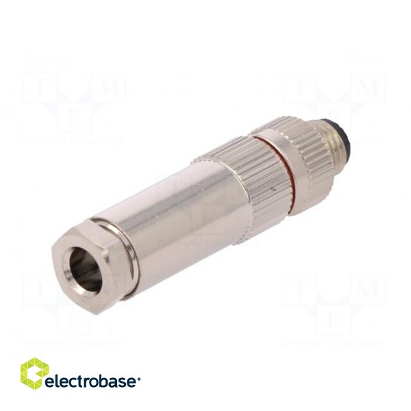 Connector: M8 | male | PIN: 5 | for cable | plug | 1.5A | IP67 | 30V paveikslėlis 6
