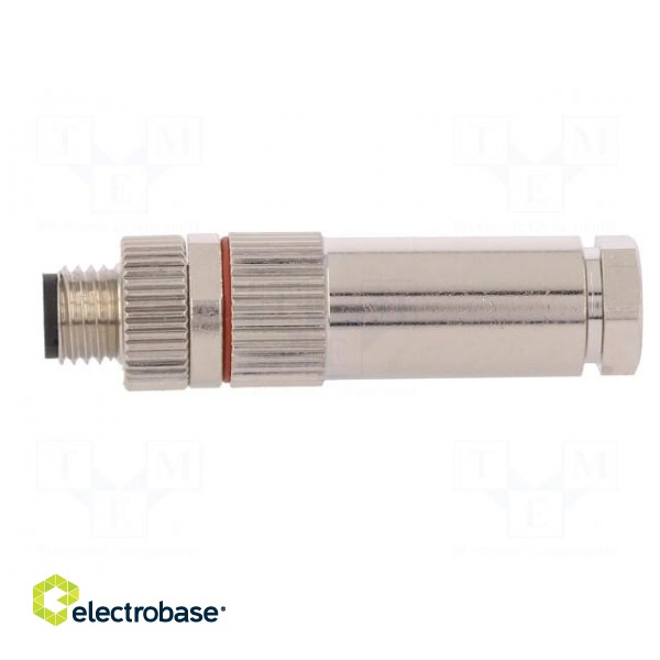Connector: M8 | male | PIN: 5 | for cable | plug | 1.5A | IP67 | 30V paveikslėlis 3