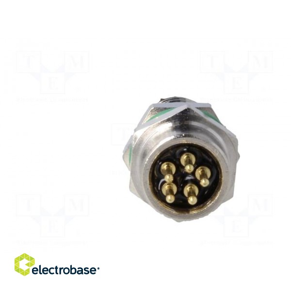 Connector: M8 | male | PIN: 5 | for panel mounting,front side nut image 5