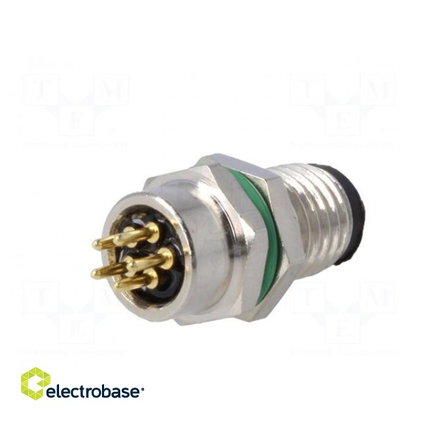 Connector: M8 | male | PIN: 5 | for panel mounting,front side nut paveikslėlis 6