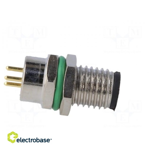 Connector: M8 | male | PIN: 5 | for panel mounting,front side nut paveikslėlis 7