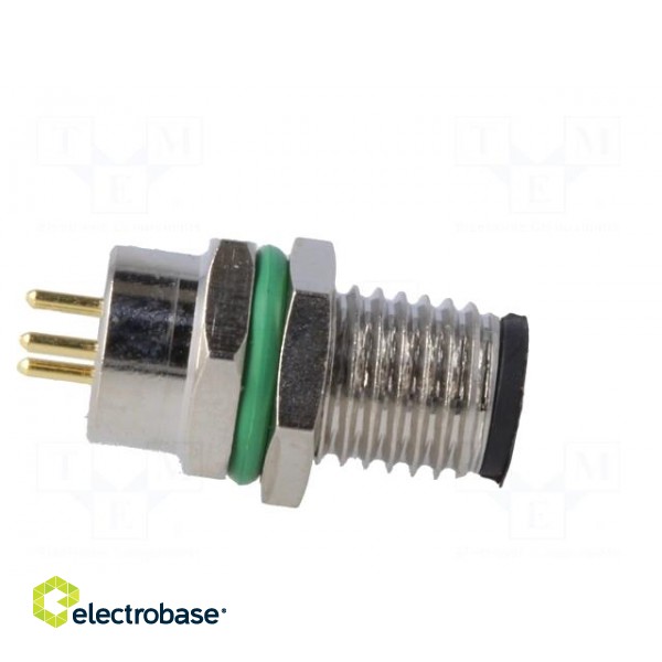 Connector: M8 | male | PIN: 5 | for panel mounting,front side nut фото 7