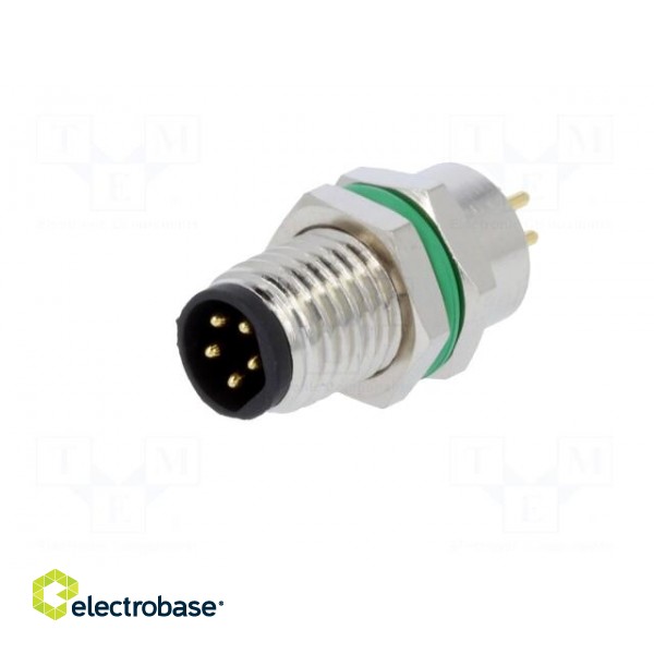 Connector: M8 | male | PIN: 5 | straight | for panel mounting | socket image 2