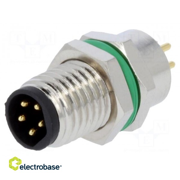 Connector: M8 | male | PIN: 5 | straight | for panel mounting | socket image 1