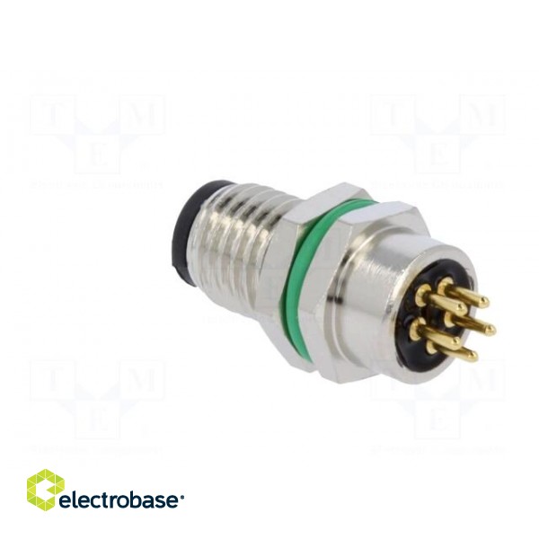 Connector: M8 | male | PIN: 5 | straight | for panel mounting | socket image 4