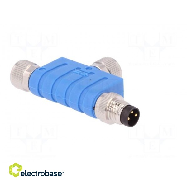 T adapter | M8 male,M8 female x2 | PIN: 3 | T | IP67 | Polarisation: A image 8