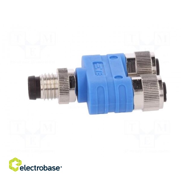 T adapter | M8 male,M8 female x2 | PIN: 3 | Y | IP67 | Polarisation: A image 3