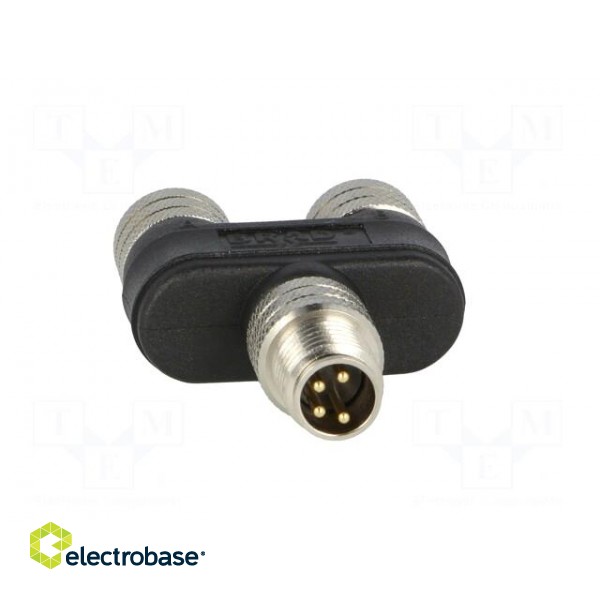 T adapter | M8 male,M8 female x2 | PIN: 4 | Y | 3A | IP68 | 60V paveikslėlis 9