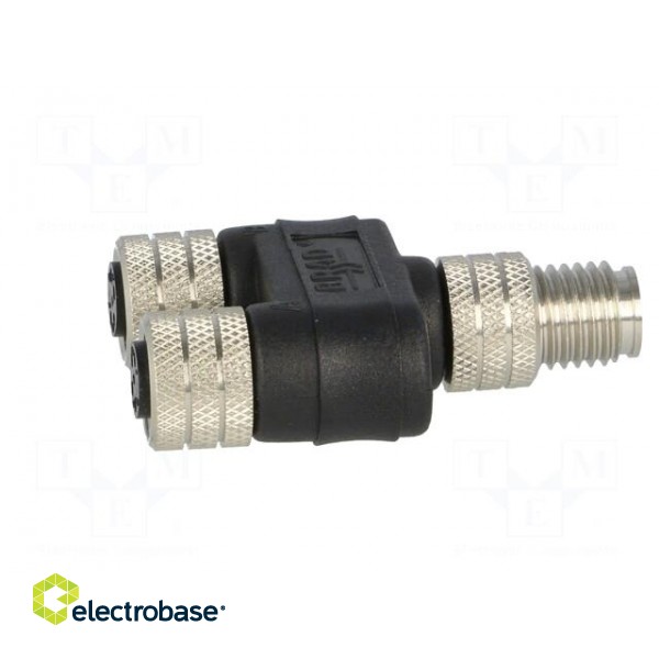 T adapter | M8 male,M8 female x2 | PIN: 4 | Y | 3A | IP68 | 60V image 7