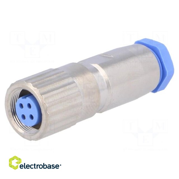 Connector: M9 | plug | female | Plating: gold-plated | Urated: 60V | IP65 image 1