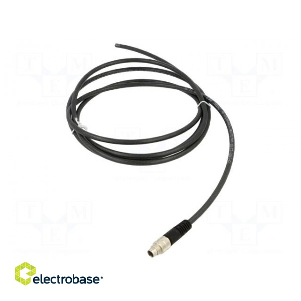 Connector: M9 | plug | male | 125V | IP67 | PIN: 3 | straight | -25÷70°C