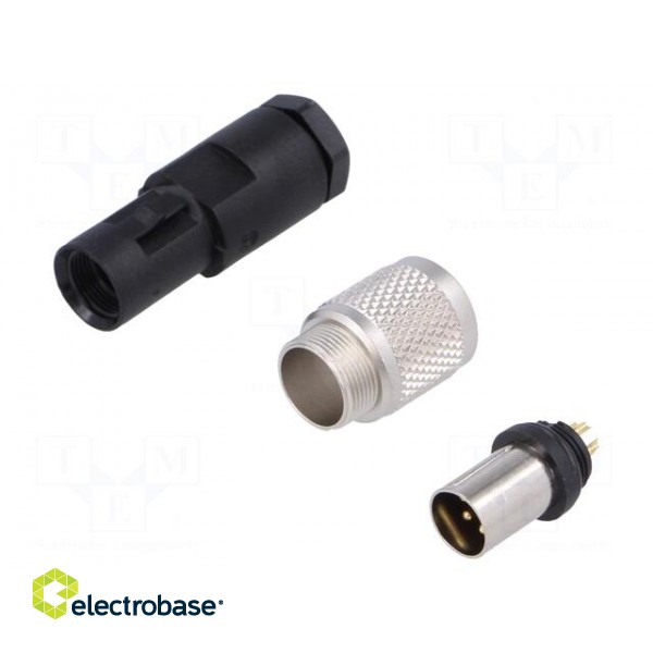 Connector: M9 | plug | 712 | male | PIN: 5 | gold-plated | 3A | IP67 | 125V image 1