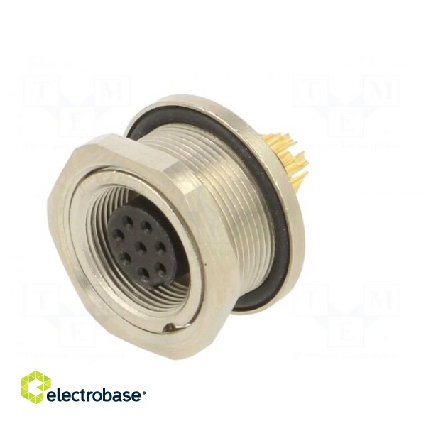 Connector: M9 | socket | female | Plating: gold-plated | 125V | IP67 image 2