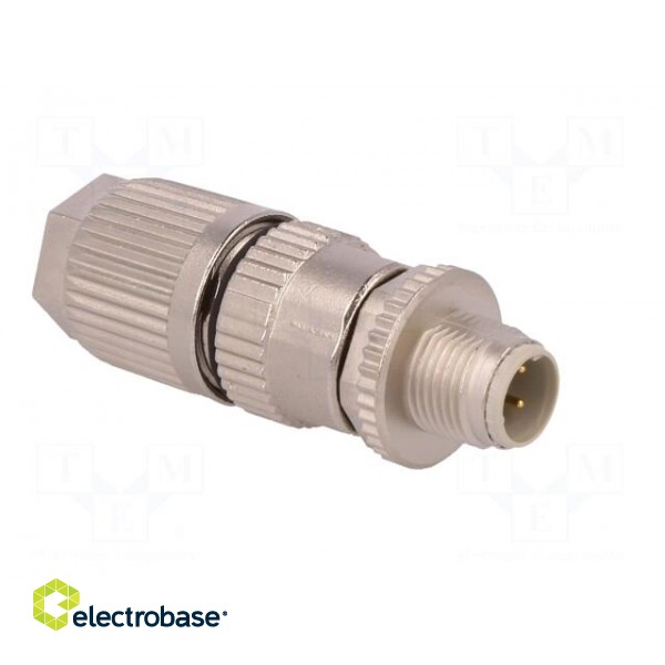 Plug | M12 | male | D code-Ethernet | for cable | screw terminal | 50V фото 8