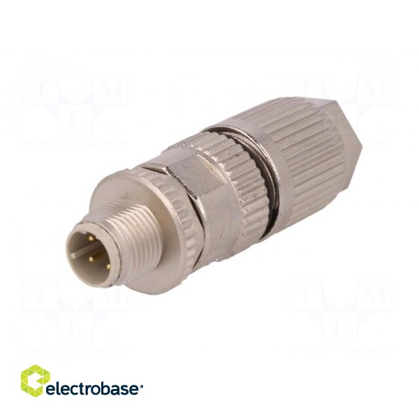Plug | M12 | male | D code-Ethernet | for cable | screw terminal | 50V фото 2
