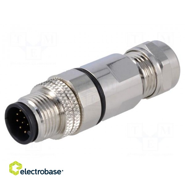 Plug | M12 | PIN: 12 | male | A code-DeviceNet / CANopen | for cable фото 1