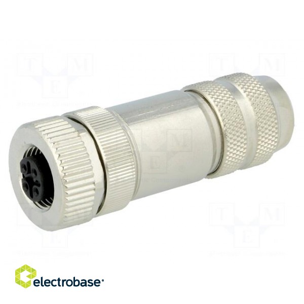Plug | M12 | PIN: 2 | female | B code-Profibus | for cable | IP67 | 6÷8mm image 1