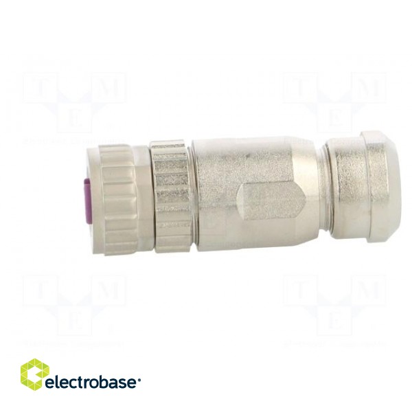 Plug | M12 | PIN: 4 | female | B code-Profibus | for cable | straight фото 3