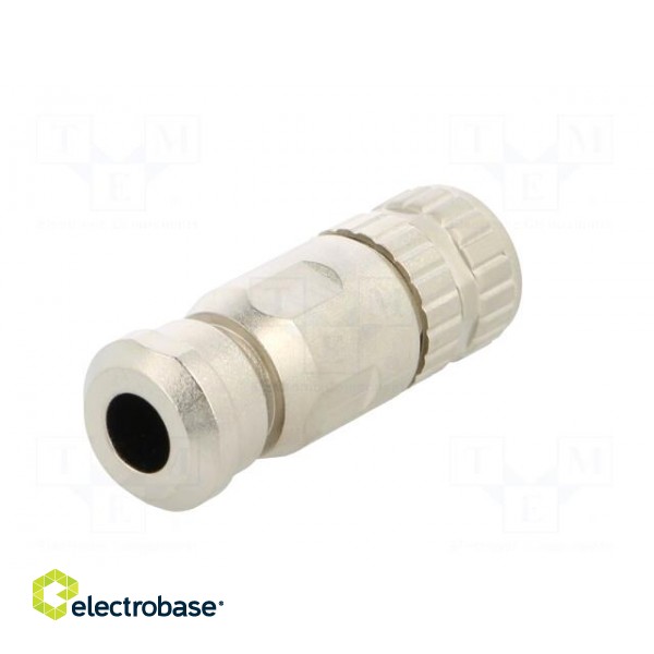 Plug | M12 | PIN: 4 | female | B code-Profibus | for cable | straight фото 6