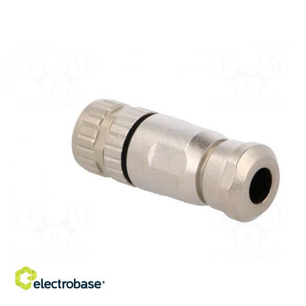 Plug | M12 | PIN: 4 | female | D code-Ethernet | for cable | IP67 | 250V фото 4